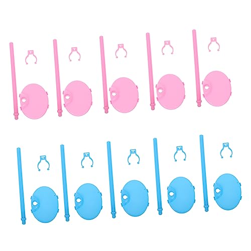 Beaupretty 20 Stück Teiliges Puppenständer Kunststoff Stabile Halterung mit Clip Rosa Blau Robust und Rostfrei für Puppen Figuren und Modellspielzeug Sicherer Stand und Schutz von Beaupretty
