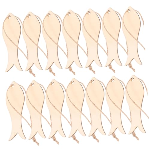 Beaupretty 20 Stück Teiliges Unvollendete Holzfisch Anhänger Diy Bastelmaterial für Kreative Dekoration für und Projekte aus Hochwertigem Holz Gefertigt von Beaupretty