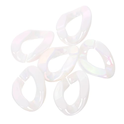Beaupretty 20 Stück Verbindungsringe für Ohrringe Ketten verbinden Verbindungsringe aus Acryl Verbindungsringe aus Legierung Weiß von Beaupretty