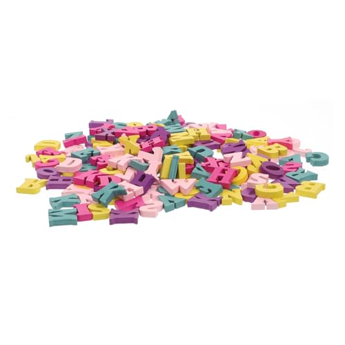 Beaupretty 200 Stück Bunte Holzbuchstaben für DIY Projekte Holzbuchstaben Ornamente Bastelarbeiten und Dekoration von Wänden Tischen und Fenstern von Beaupretty