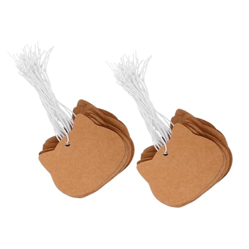 Beaupretty 200 Stück Kraftpapier Tags mit Elastischem Aufhängeband Beschreibbare Leere Etiketten für Kleidung Schmuck und Diy Projekte Stilvolle Markierung für Einzelhandel und Handwerk von Beaupretty