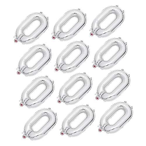 Beaupretty 20Stücke Silberne Aluminiumfolie Ballons Kreative Partydekoration für Geburtstagsfeiern Hochzeiten und Themenpartys Langlebig und Sicher der Anwendung von Beaupretty