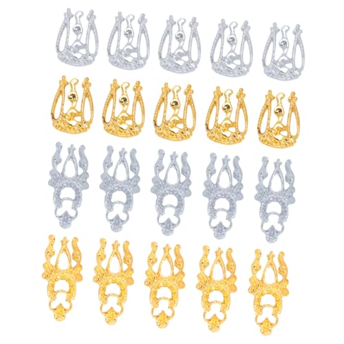 Beaupretty 20Stücke Teiliges Nageldekorationszubehör für DIY Nägel Silber Stilvolle Nail Art Dekorationen für Kreative Maniküre und Designs von Beaupretty
