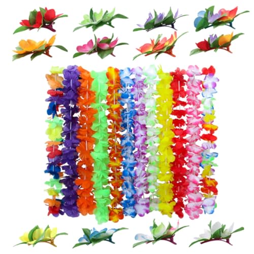 Beaupretty 24 Stück Hawaiianisches Blumen Haar Set mit Gemischte Farben Leis und Hibiskus Haarspangen für Tropische Strandpartys Hochzeiten und Sommerfeiern für Luau Dekorationen und Beaupretty 24 Stück Hawaiianisches Blumen Haar Set mit Gemischte Farben Leis und Hibiskus Haarspangen für Tropische Strandpartys Hochzeiten und Sommerfeiern für Luau Dekorationen und von Beaupretty