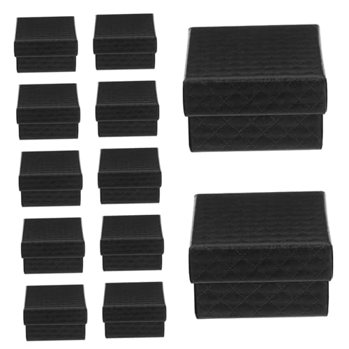 Beaupretty 24 Stück Schmuckschatulle Mit Rautenmuster Schmuck-organizer Schmuckhalter Kleine Schmuckkoffer Schmuckbeutel Halter Für Halskettenanhänger Vitrine Für Ohrringe Schwarz Papier von Beaupretty