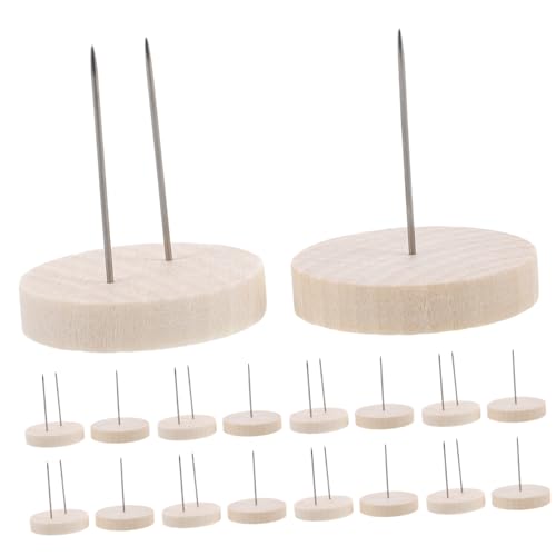 Beaupretty 24 Stück Teiliges Handgefertigtes Puppenständer aus Holz mit Einzel und Doppelstahlnadeln Robuster Filz Doll Holder für Häkelpuppen Tierfiguren und Actionfiguren Vielseitiger von Beaupretty