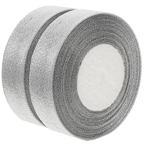 Beaupretty 2Rollen Multifunktionales Geschenkband Silbernes Dekoband für DIY Hochzeit Party Bastelarbeiten Langlebig und Yards von Beaupretty