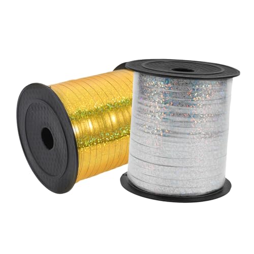 Beaupretty 2Rollen Yards Rolle Holografisches Geschenkband für Partydekorationen Vielseitig Einsetzbar für Geschenkverpackungen von Beaupretty