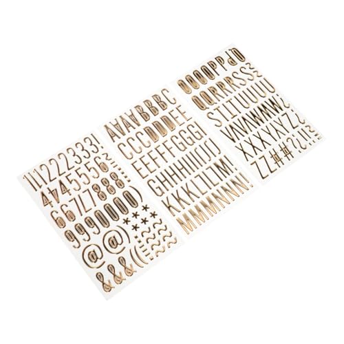 Beaupretty 3 Blätter Gold Buchstaben Aufkleber Set DIY Scrapbook Zahlen Sticker Metallisch Selbstklebend für Tagebuch Notizbuch Basteln Elegante Minimalistische Gestaltung Beaupretty 3 Blätter Gold Buchstaben Aufkleber Set DIY Scrapbook Zahlen Sticker Metallisch Selbstklebend für Tagebuch Notizbuch Basteln Elegante Minimalistische Gestaltung von Beaupretty