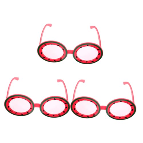 Beaupretty 3 STÜCKE Teiliges Wassermelonen Sonnenbrillen Partybrille Lustige Tropische Brille für Sommer Strand Luau Foto Requisiten Zubehör von Beaupretty