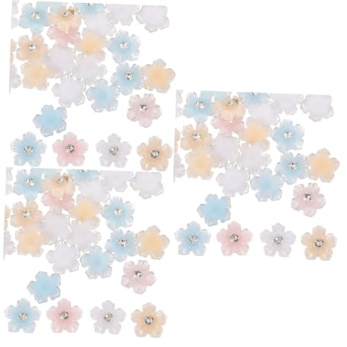 Beaupretty 3 Stück Blumen Nagel Charms Bunte Strasssteine für Nagelkunst Nail Art Dekorationen für und Mädchen Einfach Anwendbar für Diy Nägel und Bastelprojekte von Beaupretty