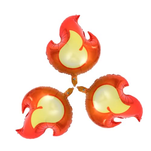 Beaupretty 3 Stück Flammenballons Feuerwehr Thema Flammenförmige Folienballons für Jungen Geburtstagsparty Dekoration Ergänzung für Festliche Anlässe von Beaupretty