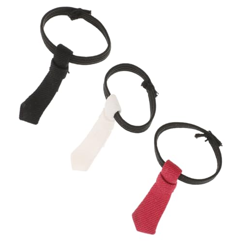 Beaupretty 3 Stück Miniatur Puppen Krawatten Teiliges Rot für Puppen Vielseitige Kleidung Zubehör für Puppenoutfits für Mini Dolls und DIY Puppenkleidung von Beaupretty