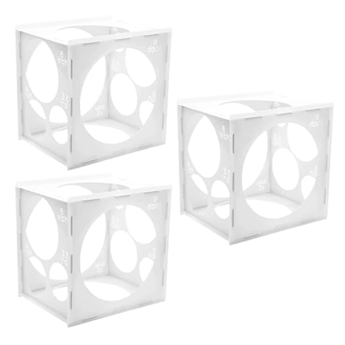 Beaupretty 3 Stück Transparente Ballon Sizer Würfelbox Faltbares Messwerkzeug Kompatibel mit Verschiedenen Ballonarten Robustes Design für Schnelle Dekoration von Partybögen Säulen und von Beaupretty