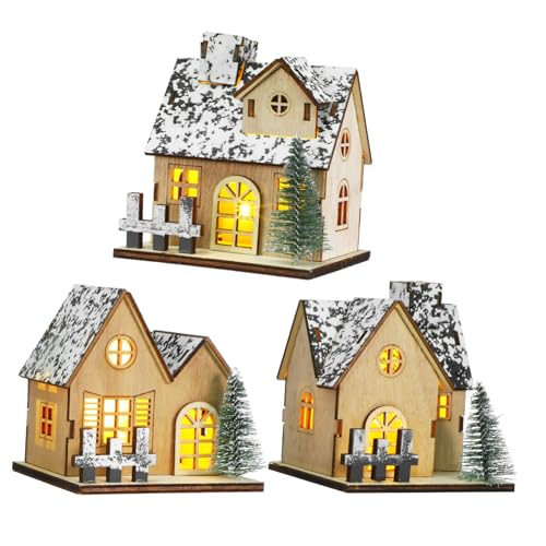 Beaupretty 3 Teiliges LED Weihnachts Deko Set aus Holz Leuchtende Unbehandelte Häuser Rustikale Holzornamente mit LED Beleuchtung für Regal Kamin und Tischdekoration Beaupretty 3 Teiliges LED Weihnachts Deko Set aus Holz Leuchtende Unbehandelte Häuser Rustikale Holzornamente mit LED Beleuchtung für Regal Kamin und Tischdekoration von Beaupretty