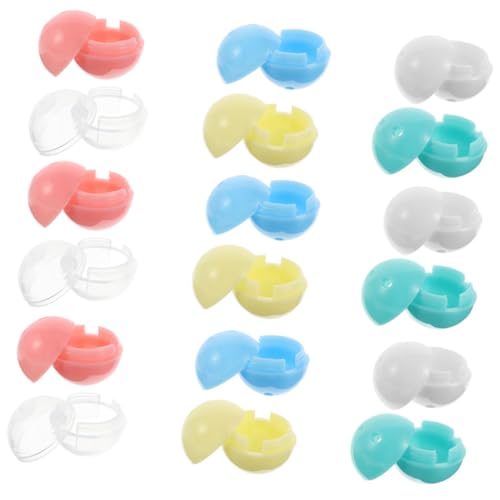 Beaupretty 30 Stück Teiliges Bunte Leere Kapseln für Mini-Drehmaschinen Transparente Kunststoffbehälter Vielseitig für Süßigkeiten Partypreise Diy-dekoration Kindersicher von Beaupretty
