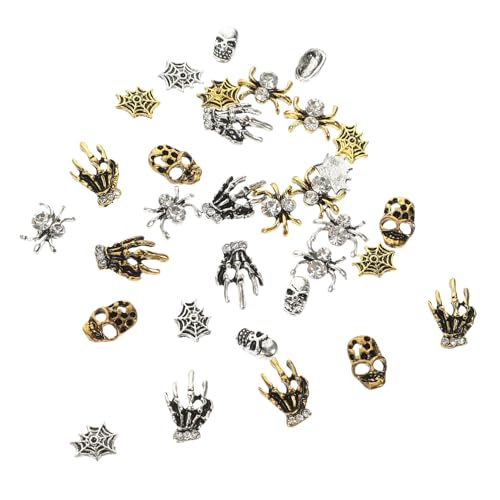 Beaupretty 32 Stück Teiliges Halloween Nail Charms Vintage Metall Nageldekorationen mit Strass Schädel und Spinne Design Langlebig und Vielseitig für DIY Maniküre Nagelkunst Zubehör Beaupretty 32 Stück Teiliges Halloween Nail Charms Vintage Metall Nageldekorationen mit Strass Schädel und Spinne Design Langlebig und Vielseitig für DIY Maniküre Nagelkunst Zubehör von Beaupretty