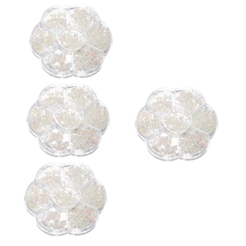 Beaupretty 4 Boxen Nail Charms Bow Nail Gems Augenfällige Nageldekoration für Hochzeit Geburtstag Weihnachten Langanhaltendes Hochwertiges Harzmaterial Einfache Anwendung für Nageldesign Wahl von Beaupretty