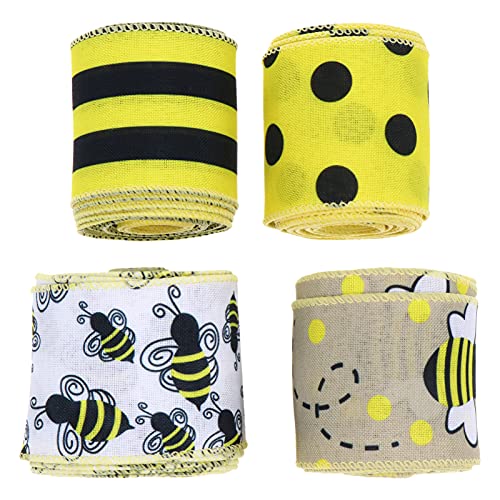 Beaupretty 4 Rollen Geschenkband für Diy Bastelarbeiten Seidenband mit Romantischem Design für Hochzeiten Geburtstagsfeiern und Festliche Dekorationen pro Rolle von Beaupretty
