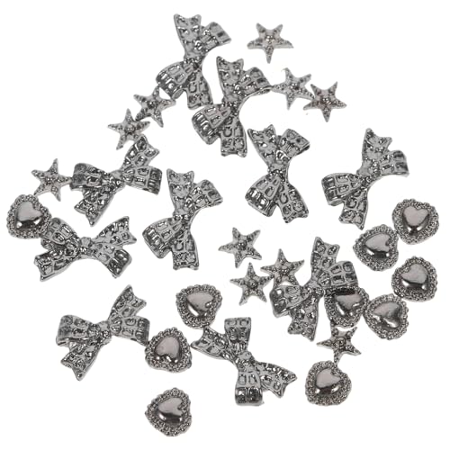 Beaupretty 4 Sätze Punk Nail Art Charms Alloy Nail Art Vintage Stil Für Kreative Nägel Und Bastelarbeiten 30 Stück * 4 von Beaupretty