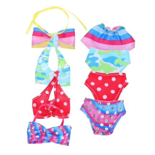 Beaupretty 4 Sätze Teiliges Puppen Badeanzug für Puppen Sommer Outfits für Strandurlaub Vielseitige Kleidung Accessoires für Kreative von Beaupretty
