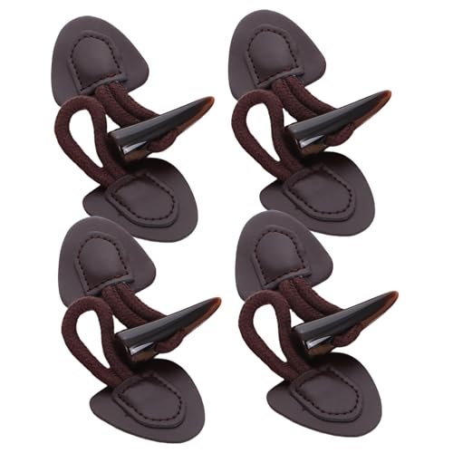 Beaupretty 4 Sets Knebelknöpfe Aus Hornlederimitat Mit Schnalle Für Pullover Mantelknöpfe Knebelverschlüsse Zum Nähen Knebel Für Kleidung Knebelknöpfe Für Mäntel Braunes Harz von Beaupretty