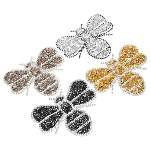Beaupretty 4 Stück Biene -Strass -Heißplatte Kleidungsflicken Flicken aufbügeln bienenförmige Flecken Jeans-Patches Aufnäher für Damenbekleidung Flicken aufnähen Strasssteine Beaupretty 4 Stück Biene -Strass -Heißplatte Kleidungsflicken Flicken aufbügeln bienenförmige Flecken Jeans-Patches Aufnäher für Damenbekleidung Flicken aufnähen Strasssteine von Beaupretty