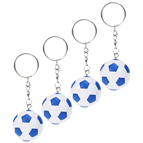 Beaupretty 4 Stück Fußball Schlüsselanhänger Charm für Fußballfans Niedliche Schlüsselringe als Partygeschenk oder Erinnerungsstück für Sportliebhaber von Beaupretty