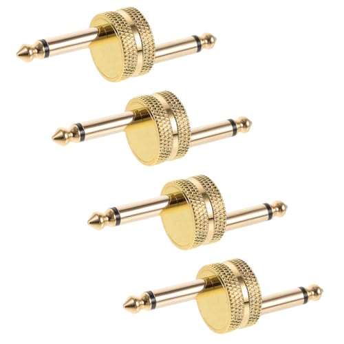 Beaupretty 4 Stück Gitarren Pedal Adapter Goldplated Pedal Connector für Einfaches Audio Setup Kompatibel mit Lautsprechern und Kopfhörern Beaupretty 4 Stück Gitarren Pedal Adapter Goldplated Pedal Connector für Einfaches Audio Setup Kompatibel mit Lautsprechern und Kopfhörern von Beaupretty