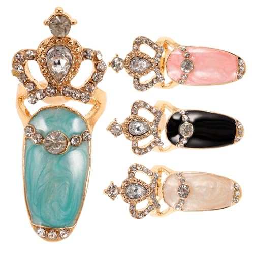 Beaupretty 4 Stück Luxuriöses Teiliges Fingernagelring mit Funkelnden Strasssteinen Modisch und Stilvoll Geeignet für Nail Art Charm für Frauen und Besondere Anlässe Beaupretty 4 Stück Luxuriöses Teiliges Fingernagelring mit Funkelnden Strasssteinen Modisch und Stilvoll Geeignet für Nail Art Charm für Frauen und Besondere Anlässe von Beaupretty