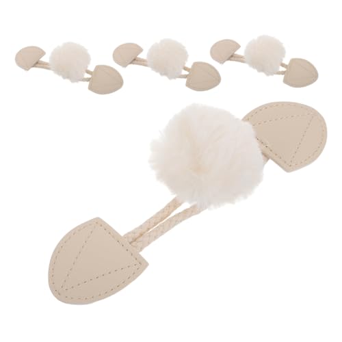 Beaupretty 4 Stück Mantel Knebelverschlüsse Für Bekleidung Nähknöpfe Aus Harz Knebelverschlüsse Zum Nähen Knöpfe Nähen Runder Nähknopf Hornknöpfe Ärmelknopf Plüsch Beige von Beaupretty