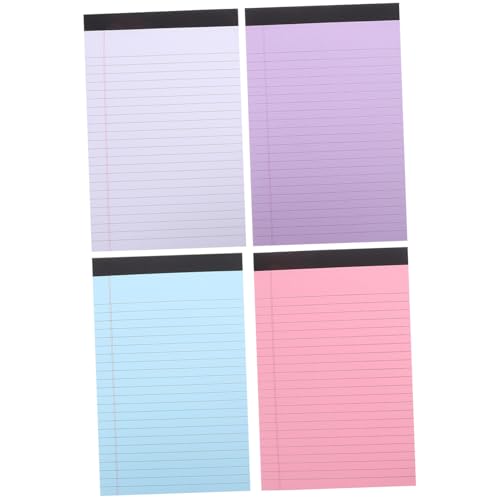 Beaupretty 4 Stück Notizblock Pastellfarben Liniert Praktische Notizblätter für Schule Büro und To Do Listen Design Einfach Abreißbar von Beaupretty