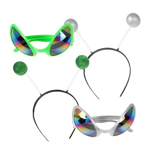 Beaupretty 4 Stück Teiliges Alien Sonnenbrillen Stirnband Grüne und Silberne Rahmen Lustiges Festival Accessoire für Halloween Weihnachtsfeier Karneval Langlebig und Praktisch für Kostüm und Beaupretty 4 Stück Teiliges Alien Sonnenbrillen Stirnband Grüne und Silberne Rahmen Lustiges Festival Accessoire für Halloween Weihnachtsfeier Karneval Langlebig und Praktisch für Kostüm und von Beaupretty