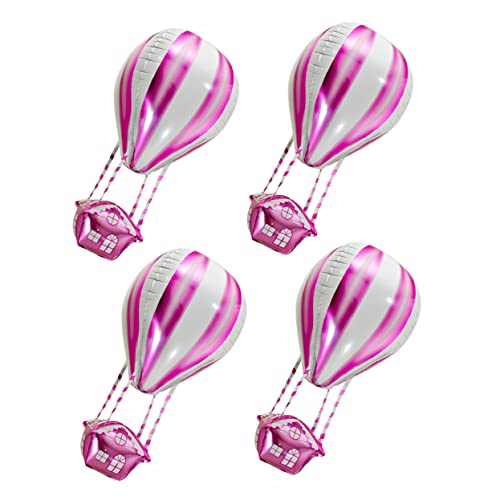 Beaupretty 4 Stück Teiliges Heißluftballon Aluminium Folienballon Langlebige Kindergeburtstags und Deko Festliche Partydekoration mit Hochwertiger Verarbeitung von Beaupretty