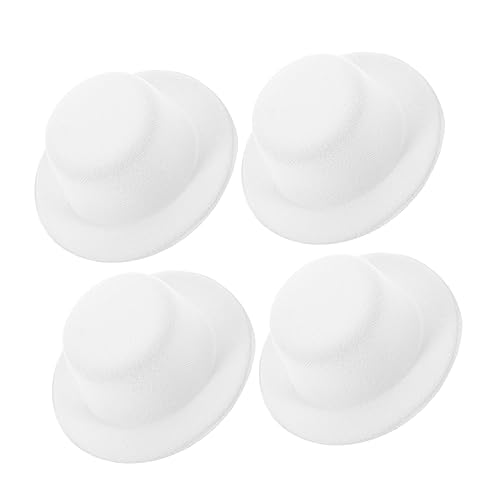 Beaupretty 4 Stück Teiliges Puppenhüte aus Hochwertigem Material Kleine DIY Zylinderhüte für Schneemann und Clown Puppen Langlebige Stoffdekoration für Handwerksprojekte und Puppenzubehör von Beaupretty
