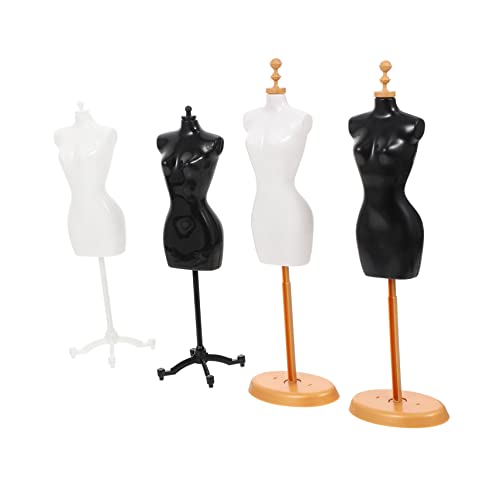Beaupretty 4 Stück Teiliges Puppenständer Miniatur Mannequin Modellhalter Display für Puppenkleidung für DIY Puppenhaus und Kreative Bastelprojekte von Beaupretty