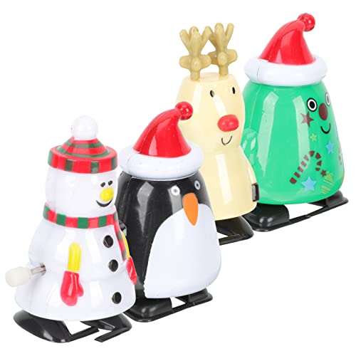 Beaupretty 4 Stück Teiliges Weihnachts Aufziehspielzeug für Lustige Wind Up Spielzeuge mit Bunte Gehspielzeuge ohne Batterie als Mitgebsel für Kindergeburtstag und Weihnachtsfeier von Beaupretty