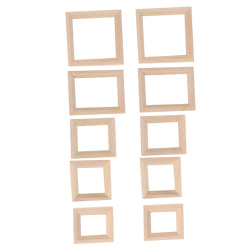Beaupretty 40 Stck Teiliges Mini Holz Bilderrahmen für Puppenhaus Handgefertigte Leichte Miniatur Dekoration mit Feiner Verarbeitung Langlebig und Realistisch für DIY Basteln und von Beaupretty