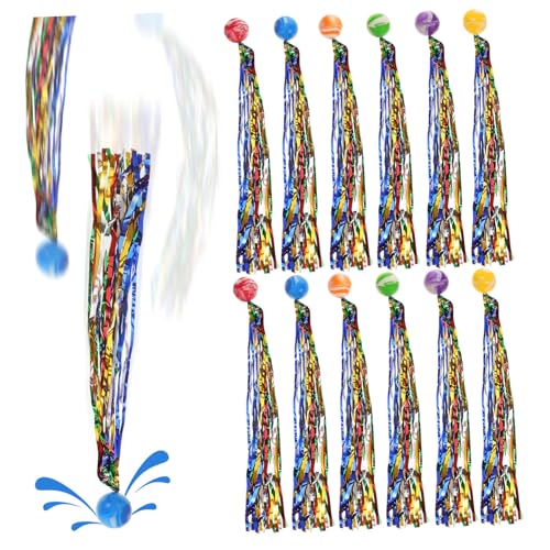 Beaupretty 40 Stück Bouncing Balls für Bunte Sprungbälle mit Schweifen für Geburtstagsfeiern Mitgebsel Tombola Preise für Garten und Freizeitspiele von Beaupretty