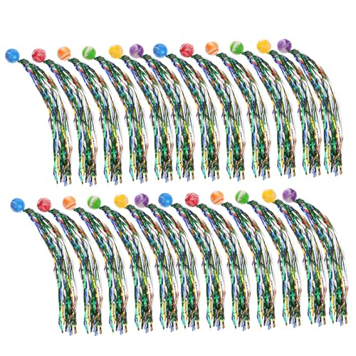 Beaupretty 40 Stück Bunte Kleine Bouncing Balls mit Schweif Elastische Partyspielzeuge als Karnevalspreise und Mitgebsel für Kindergeburtstag und Tombola von Beaupretty