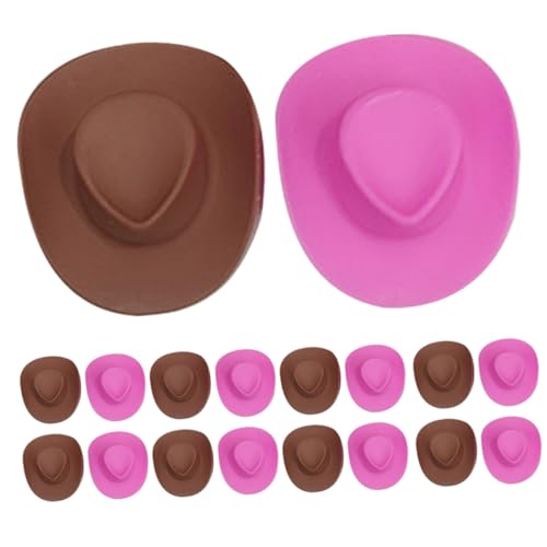Beaupretty 40 Stück Teiliges Miniatur Cowboy Hüte aus Kunststoff Leichte Mini Puppenhüte für DIY Doll Party Zubehör Vielseitig Einsetzbar für Verschiedene Puppenstile Lebendige und Filigrane von Beaupretty