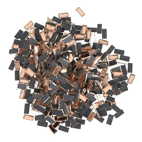 Beaupretty 400 Stück Flachrückige Kristallglas Charms für Diy Handwerk Champagnerfarbene Dekoration für Handyhüllen Kleidung und Schmuckgestaltung von Beaupretty
