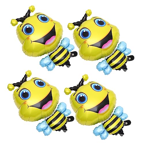 Beaupretty 4Stücke Bienen Folienballons für Kindergeburtstag und Babyparty Dekorative Tierballons aus Aluminiumfolie für Festliche Anlässe und Fotoshootings von Beaupretty