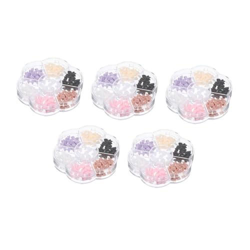 Beaupretty 5 Kartons Boxen Nagel Charms Schleifen Resin Bows Nail Art Dekorationen für DIY Nageldesigns Party Hochzeit Schmuck Nail Sticker von Beaupretty