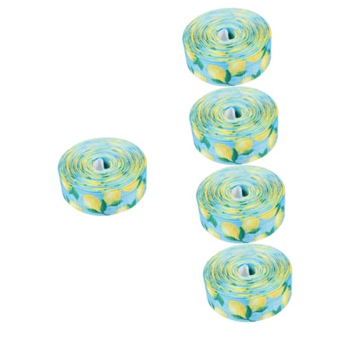 Beaupretty 5 Rollen Lemon Pattern Dekoratives Geschenkband Yards Diy Bastelprojekte Verpackungen und Partys Hochwertiges Langlebiges Material mit Fröhlichem Design von Beaupretty