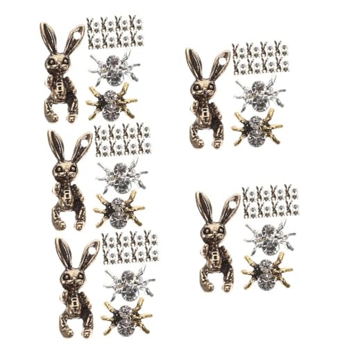 Beaupretty 5 Sätze Spider Rabbit Nail Charms Dunkel Vintage Nail Art Dekorationen Für Diy Maniküre Geeignet Für Natürliche Und Künstliche Nägel Für Zuhause Salon 30 Stück * 5 von Beaupretty