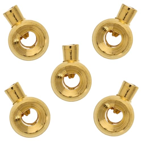 Beaupretty 5 Stück Armband Halskette Verschluss Schmuck Quetschperlen Halskette machen Vorräte Schmuckperlen Schmuckzubehör für die Herstellung von Schmuck Kupfer Golden von Beaupretty
