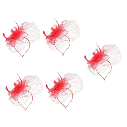 Beaupretty 5 Stück Fascinator Haarband für Damen Eleganter Kopfputz Netzstoff mit Federn für Hochzeiten Teepartys Geburtstagsfeiern Cosplay Leicht Auffälliges Design Beaupretty 5 Stück Fascinator Haarband für Damen Eleganter Kopfputz Netzstoff mit Federn für Hochzeiten Teepartys Geburtstagsfeiern Cosplay Leicht Auffälliges Design von Beaupretty