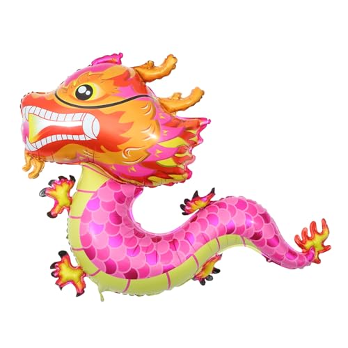 Beaupretty 5 Stück Teiliges Chinesische Drachen Luftballons aus Aluminiumfolie Rosa Folienballons für Frühlingsfest und Neujahrsfeier Dekorative Partyballons mit Traditionellem Drachenmotiv von Beaupretty