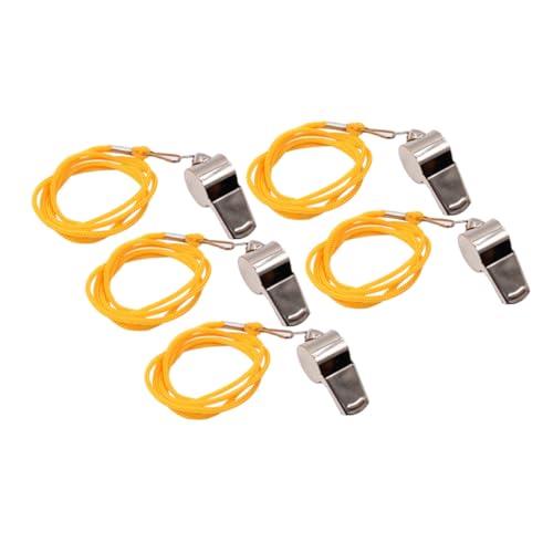 Beaupretty 5 Stück Teiliges Edelstahl Trillerpfeifen mit Umhängeband Laute Notfallpfeifen für Sport Schiedsrichter Trainer Robuste Leichte und Kratzfeste Pfeifen für Outdoor und Überleben Beaupretty 5 Stück Teiliges Edelstahl Trillerpfeifen mit Umhängeband Laute Notfallpfeifen für Sport Schiedsrichter Trainer Robuste Leichte und Kratzfeste Pfeifen für Outdoor und Überleben von Beaupretty